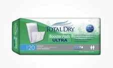 TotalDry Ultra Booster Incontinence Pads for Women & Men, Extra-Absorbent