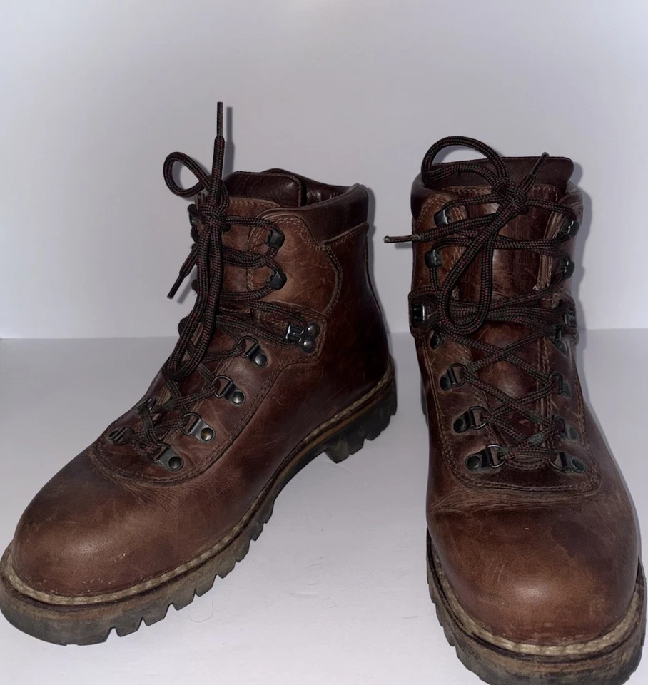 Botas de Senderismo Alico Para Hombre 9W Hechas en Italia Suela Vibram Cuero Marrón Foto 3 de 3