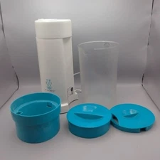 Mr Coffee Iced Tea Pot w 2 Quart Pitcher & Lid Maker Brewer TM 1.7 Blue Teal