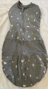 Happiest Baby 5 Second Swaddle Sleepea Sack Gray Graphite Planets M 12-18 lb