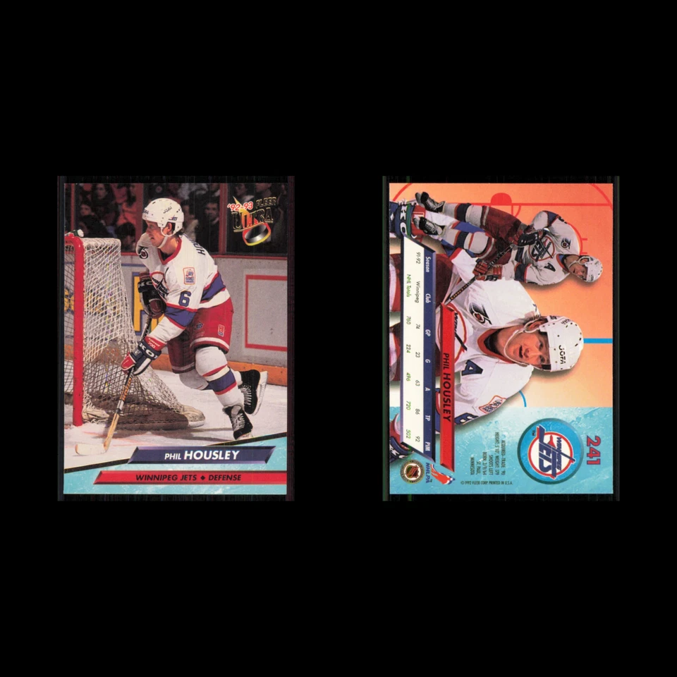 Phil Housley #241 1992 Fleer Ultra Winnipeg Jets Hockey Card NHL NM - Image 3 of 3