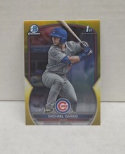 MICHAEL CARICO 2023 Bowman Draft Chrome YELLOW REFRACTOR ~ Cubs RC #'d /75