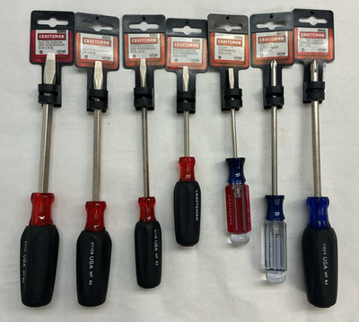 CRAFTSMAN 7PC CUSHION GRIP SCREWDRIVER SET USA MADE 47000