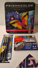 Gran Lote Arte🎨 48 Prismacolor Premier, 15 Caran D Ache Neocolor, 3 Plumas Piloto 🐸