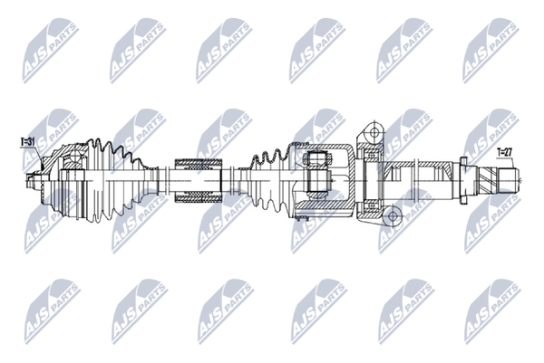Antriebswelle Nty NPW-BM-254 FüR Bmw 2Er Tourer F46 X1 F48 Active F45 1Er F40 X2-image