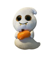 New with Tag Ty Beanie Boos Scream Ghost White Plush 6" with Glitter Eyes