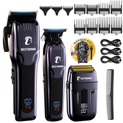  Hair Clippers for Men, Professional Hair Clippers, Beard Trimmer& Blue