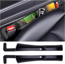2PCS Car Seat Gap Filler, Multifunctional Seat Gap Organizer Between Seat and Co