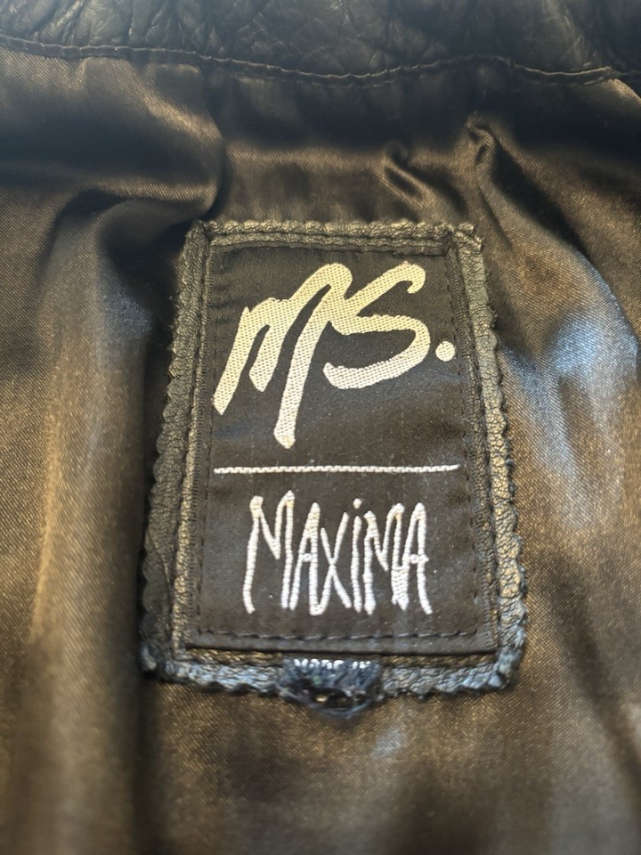 Matrix Size Resolution Vtg 90s/ Matrix Chic Black Leather Maxima Women’s Leather Button Front ...