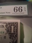 1999A $1 Federal Reserve Note PMG 66 EPQ FR# 1925-F Gem Unc With 4, 6s  — photo 2