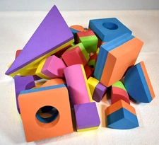 26 Foam Blocks, Various Colors, Sizes & Shapes, GREAT for Infant, Toddler Play