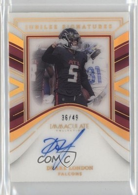 2023 Panini Immaculate Jubilee Signatures 36/49 Drake London #JS-DLO Auto v9t