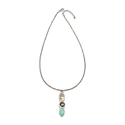 Elegant Owl Pendant Necklace with Turquoise Touch for Bohemian Lovers Wear