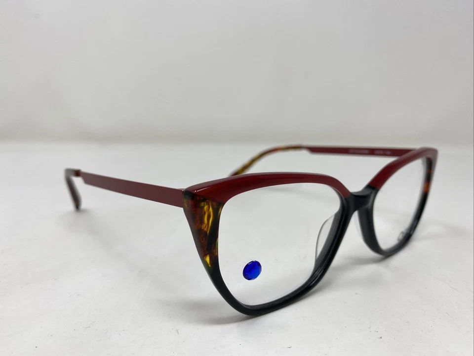 Marco de gafas OGI Japón HEY BOYS ROJO 52-15-145 rojo/negro borde completo YS82 Foto 3 de 4