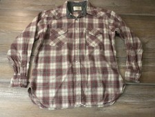 Vtg 80s Pendleton High Grade Western Wear Shirt Mens XL Red Gray Wool Pearl Snap