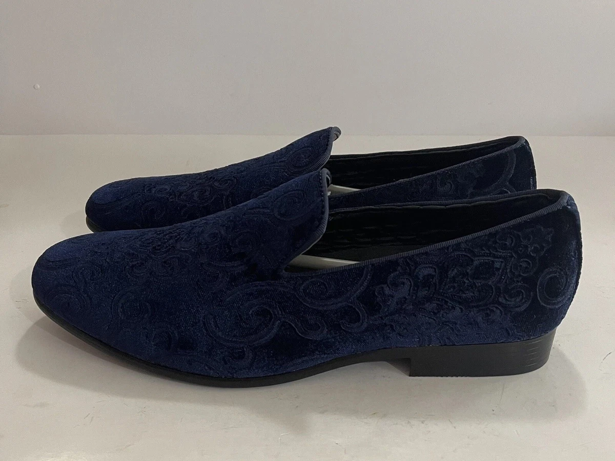 Paisley & Gray Mens Navy Pebbled Leather Loafers Size 10.5 Paisley Print 2000041 Paisley Loafers for Men | Mercari main image 4