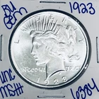 1923 BU UNCIRCULATED SILVER PEACE DOLLAR AUTHENTIC U.S. MINT FREE SHIPPING 6384