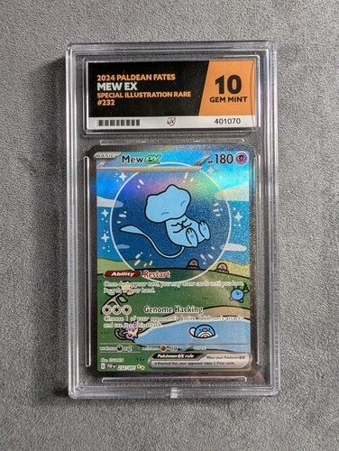 Pokemon Card Mew EX 232/091 Paldean Fates SIR Ace 10 GEM MINT