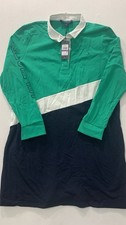 Tommy Hilfiger Rugby Dress Womens XXL Green Colorblock Long Sleeve Polo NWT
