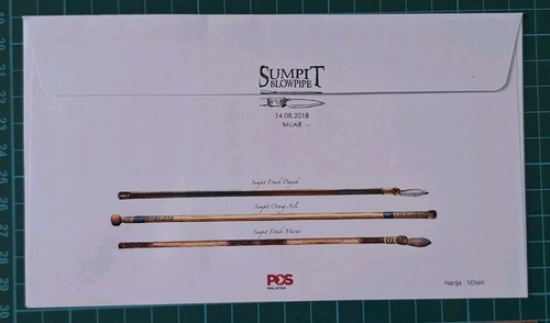 Malaysia 2018 Sumpit Blowpipe Miniature Sheet MS Stamp FDC Original Brochure - Picture 6 of 6