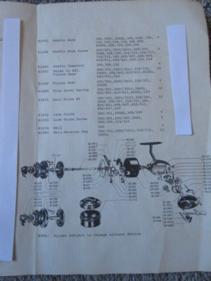 Pièce Mitchell / Mitchell reel parts Référence 81003
