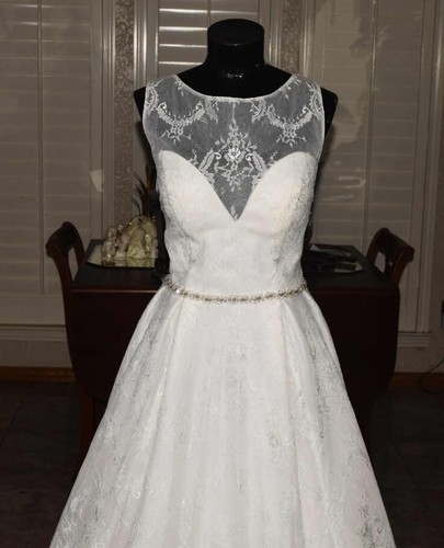 Fiore Couture Bree Bridal Gown Wedding Dress Size 12 Ivory Lace - 第 4/13 張圖片