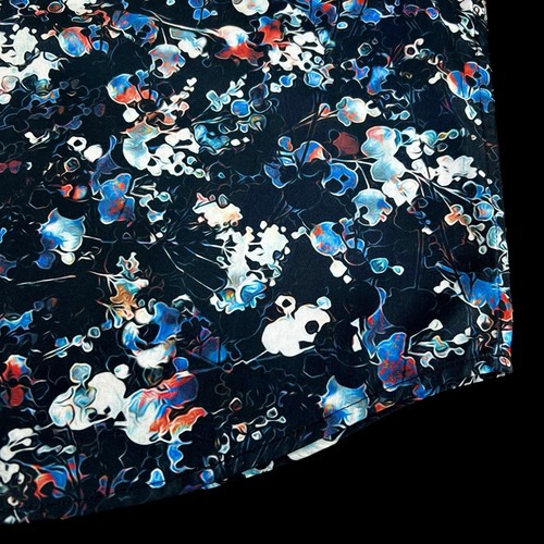 Robert Graham Geometric Colorful Floral Bold Black Short Sleeve Sport Shirt XL - Picture 9 of 13