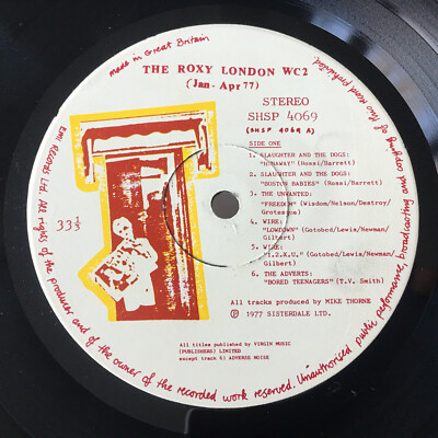 The Roxy London WC2 Jan-Apr 77 Buzzcocks Wire X-Ray Spex