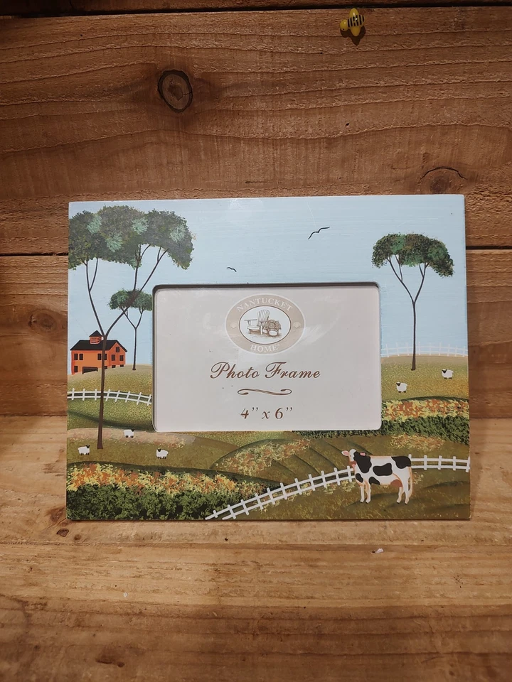 Marco de fotos pintado escena country Nantucket Home 4 X 6 Foto 2 de 4