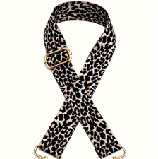 NEW Leopard Print Handbag Strap Shoulder Camera Or Handbag Gold Clip 1 1/2 in