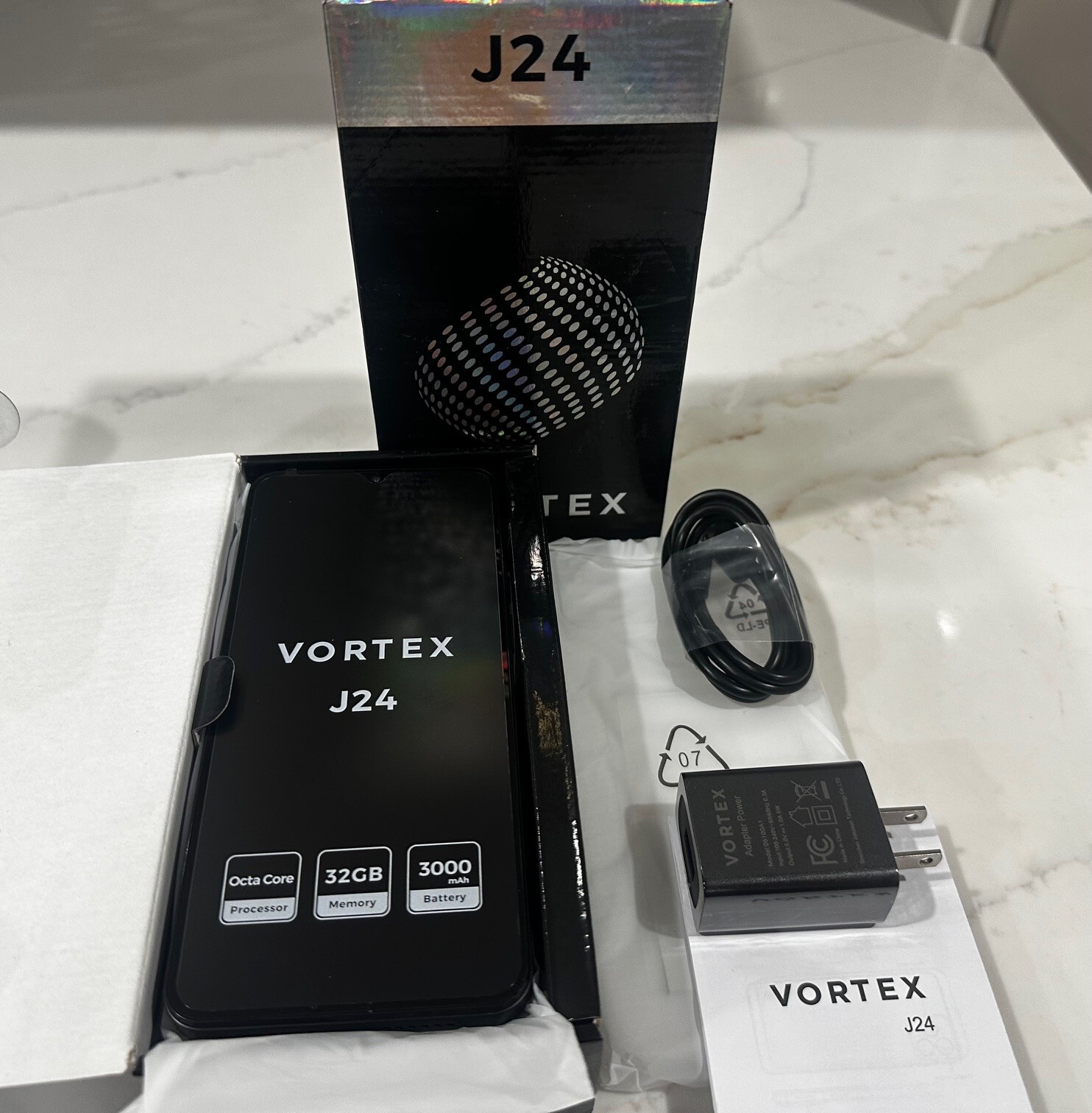 Vortex J24 6.5" Black Smartphone 32GB ROM 3GB RAM Android14