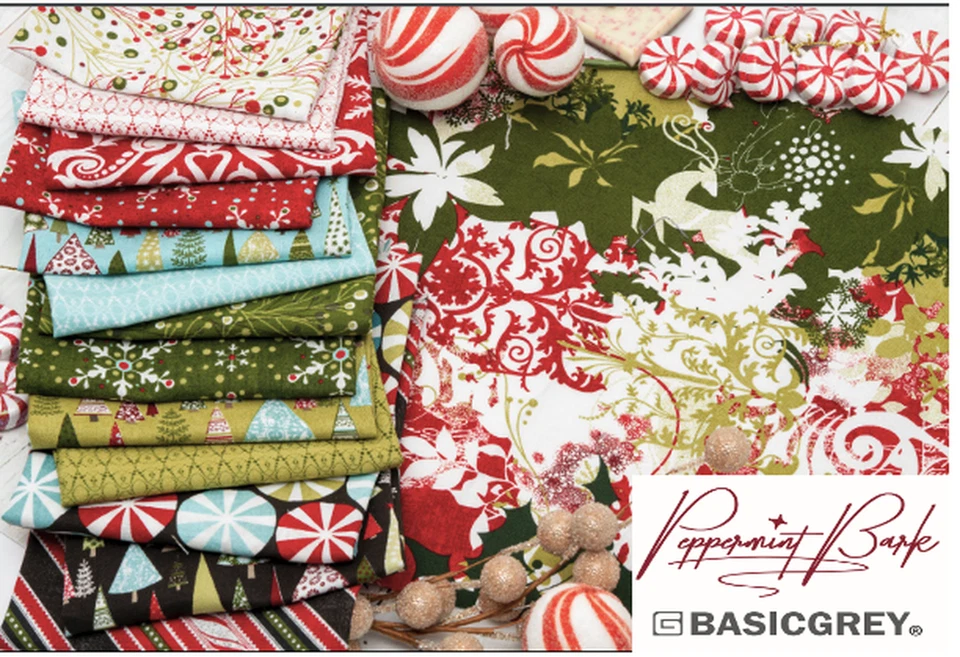 Moda PEPPERMINT BARK Basic Grey LAYER CAKE 42 10" Squares Quilt FABRIC - Image 3 of 4