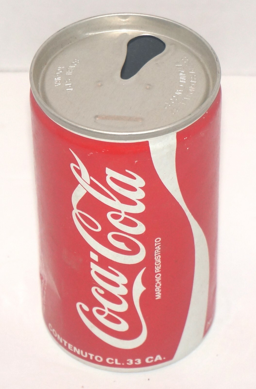 Vintage Coca Cola 4 5 High Empty Can Without Tab With Dents PLEASE vintage-coca-cola-4-5-high-empty-can-without-tab-with-dents-please