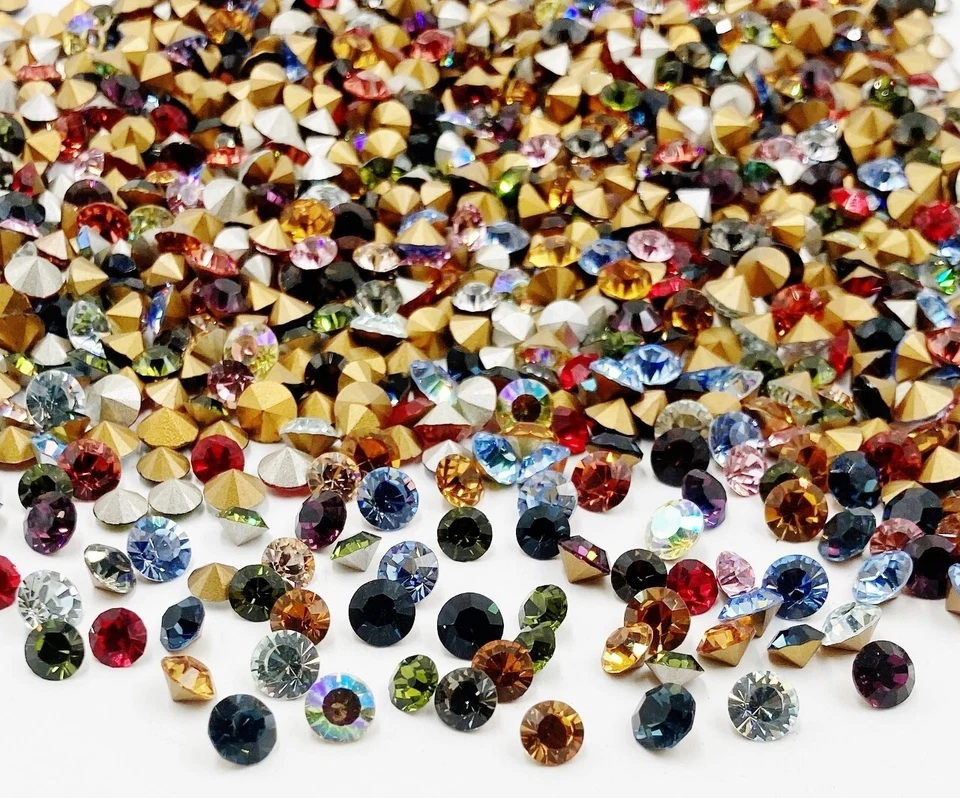 50 Vintage Swarovski Crystal 5mm. To 6mm. Rhinestones - Jewelry Repair J55 - Image 2 of 4