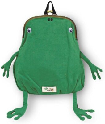 Gym Master Fluke Frog Backpack Kiss Lock Closure Green Hold Up To