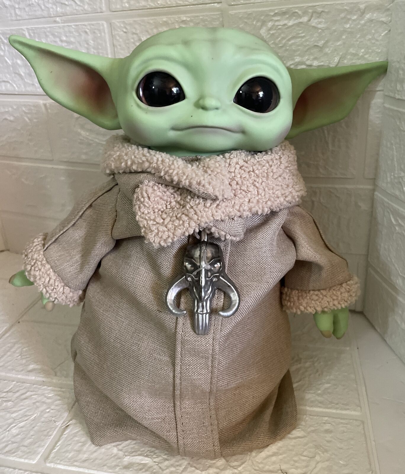 Star Wars Mandalorian Grogu Baby Yoda 11" Plush Hard Head Toy 2020 w/ Pendent