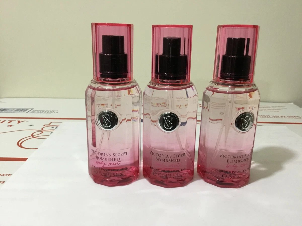 3) VICTORIA'S SECRET BOMBSHELL FRAGRANCE BODY MIST PERFUME TRAVEL