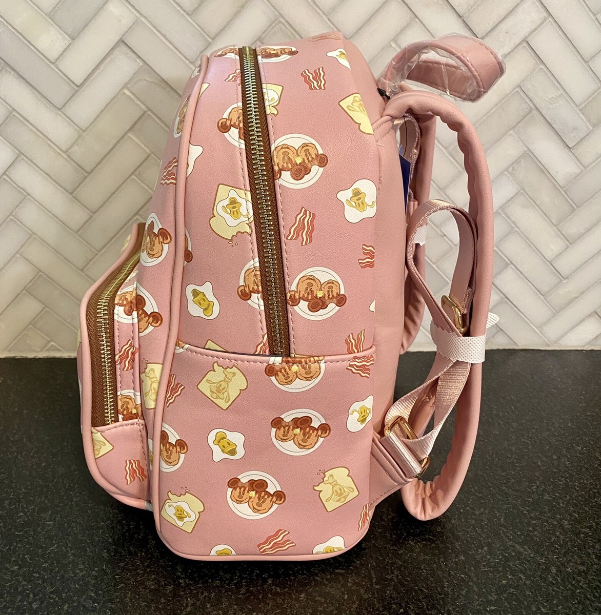 NWT Danielle Nicole Mickey waffle breakfast mini backpack New! Pre-order: Loungefly Disney Mickey Mouse Breakfast  main image 2