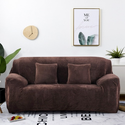 Plush Fabirc Sofa Cover Set 1/2/3/4 Seater Elastic Couch Cover Room Slipcover - Bild 6 von 25
