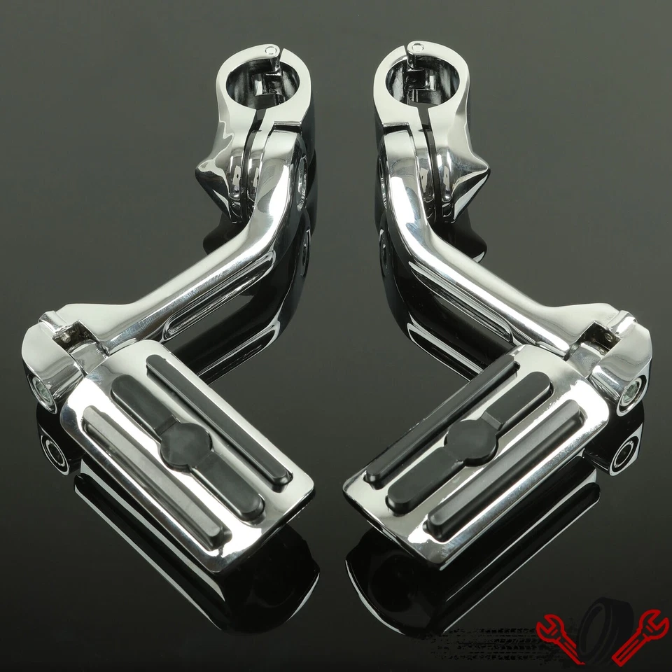 Kit de montaje de clavijas ajustables en ángulo largo de 1-1/4" 1,25" para Harley Foto 4 de 4