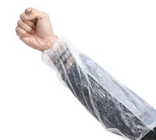 Kleen Chef 18' Disposable Arm Sleeves with Elastic Ends Polyethylene Pack of 100