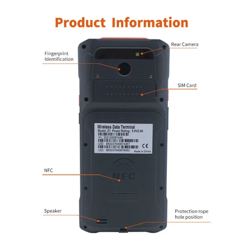 Z1 Android PDA Barcode Scanner with NFC Reader Support Fingerprint Unlocking New - Picture 5 of 9