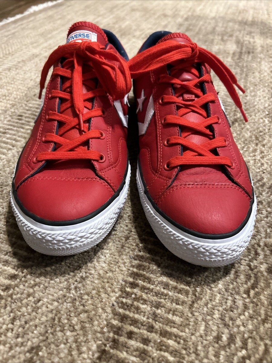 Converse Cons All Star Player Ox Red Leather (149770C) Size