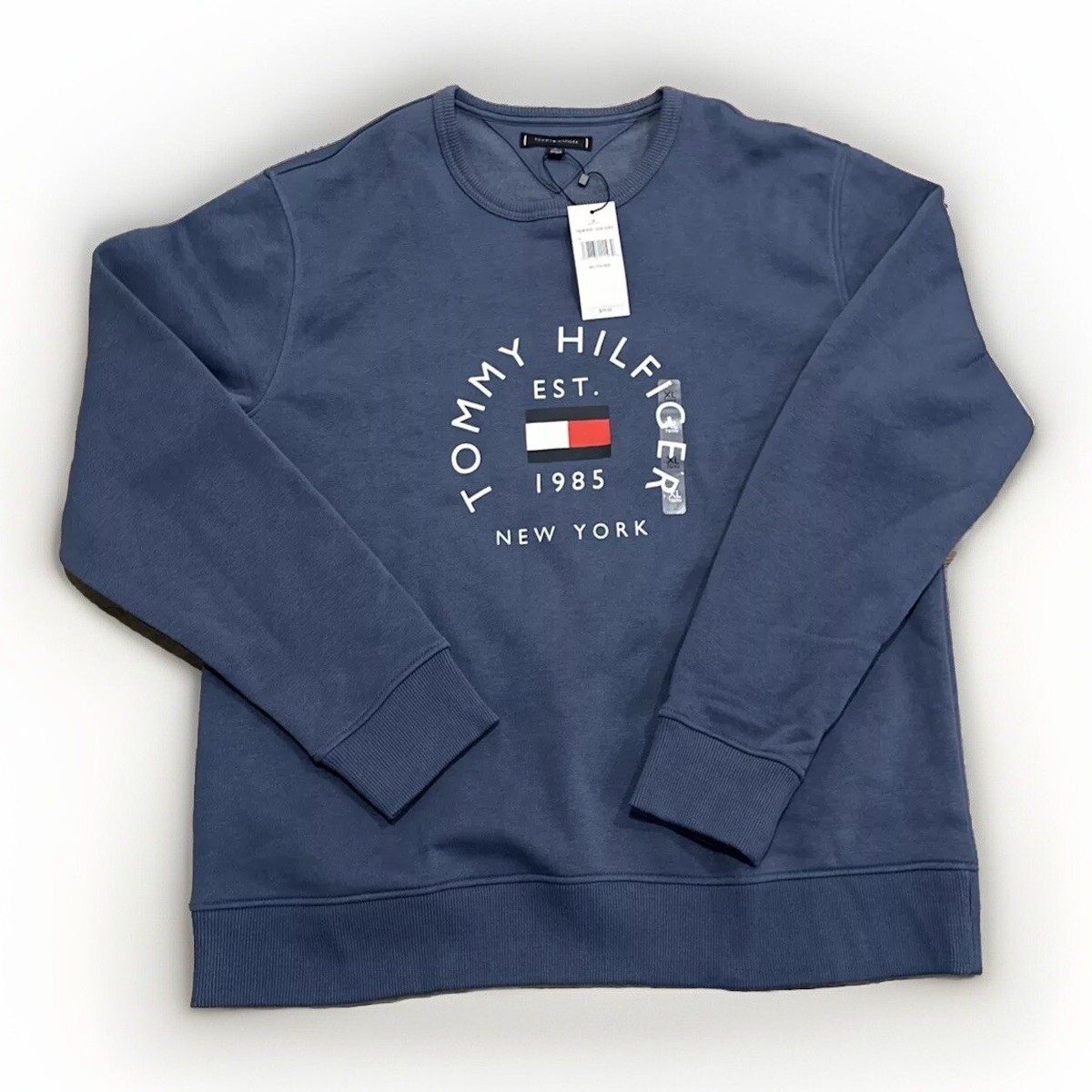 Tommy Hilfiger Sweatshirt Mens XL Flag Arch Logo Crew Neck