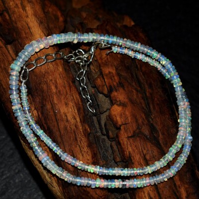 Amazing Ethiopian Opal 40.00 Cts Top Grade Selling Beaded Necklace VK 37 E670