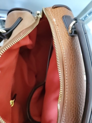 Adrienne Vittadini Color Block Double Zip Barrel Bag HTF - Picture 6 of 7