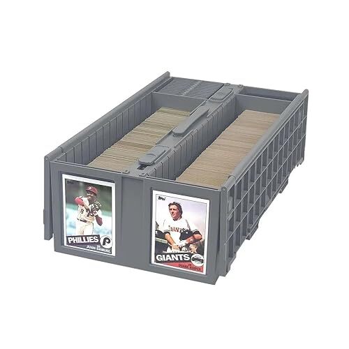 Collectible Card Bin Holds up to 1600 Cards Single Gray Large