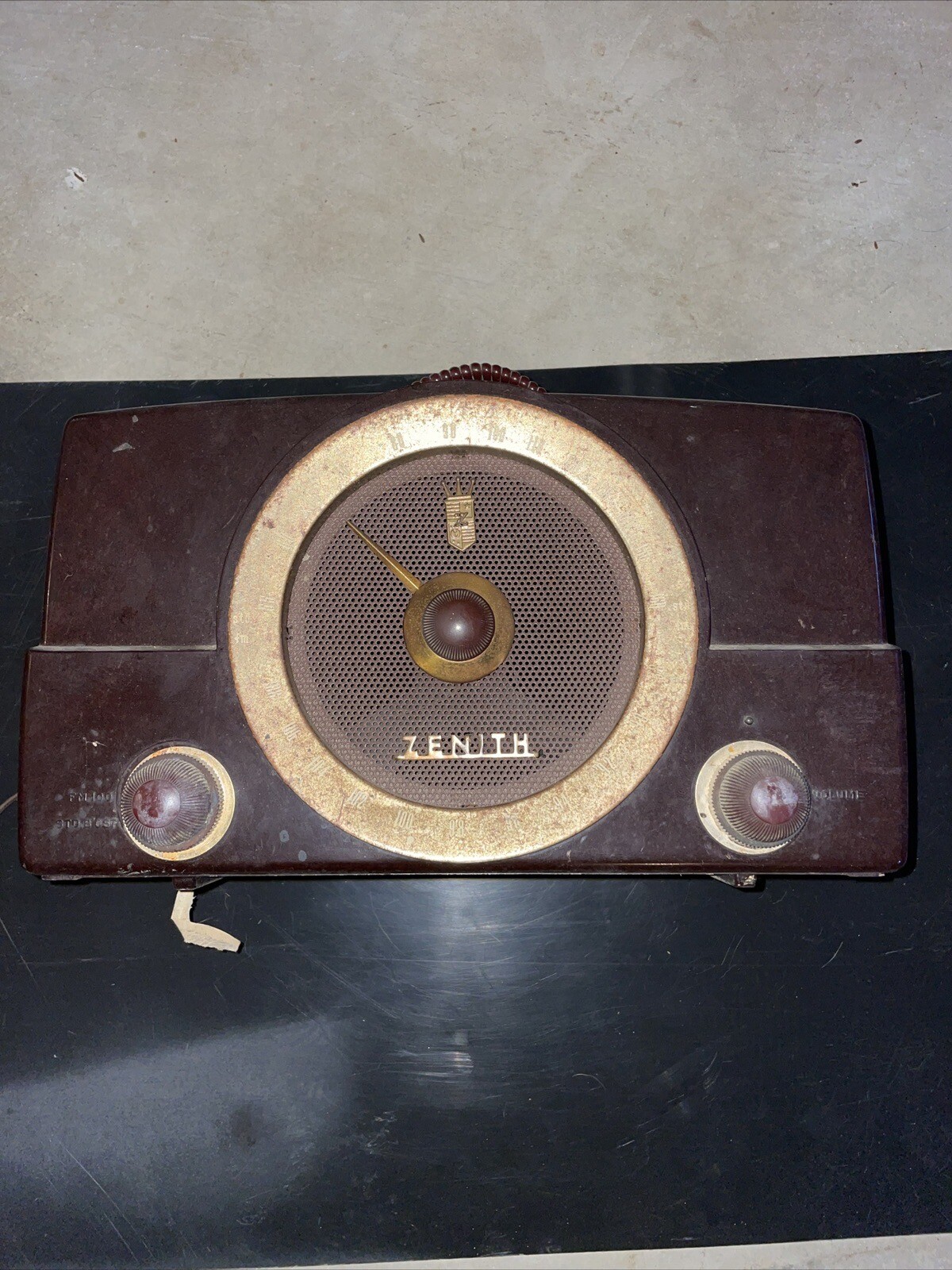 Vintage 1950s Mid Century Zenith AM/FM H725 Bakelite Tube Radio Tested ...