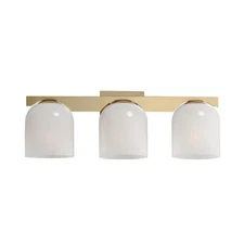 Maxim Lighting Scoop 3 Light Bath Vanity, Natural Aged Brass/Marble - 21233MRNAB