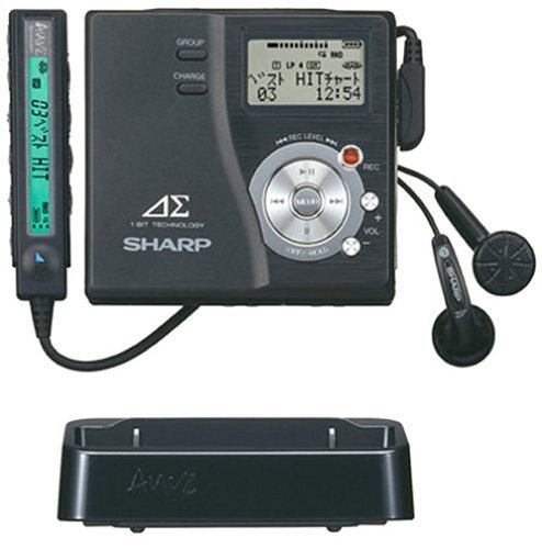 SHARP ポータブルプレーヤー 1ビット MDウォークマンMD-DS77